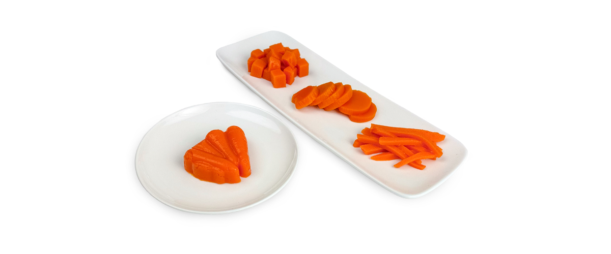 Shape It Carrot pureed for dysphagia diet.